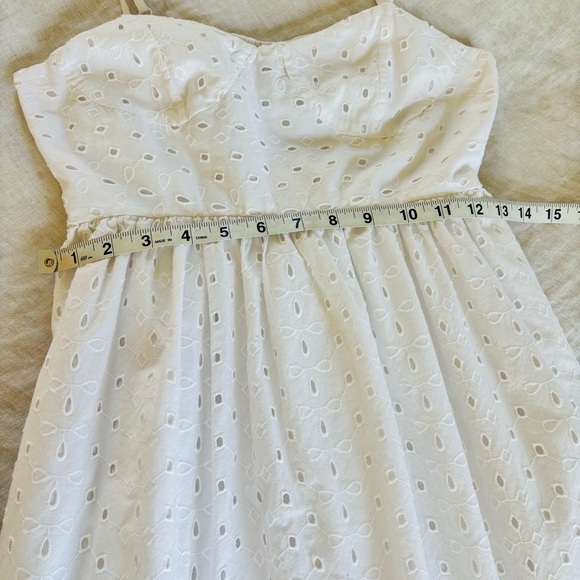 A New Day Eyelet White Tea Length‎ Midi Dress - Picture 8 of 11
